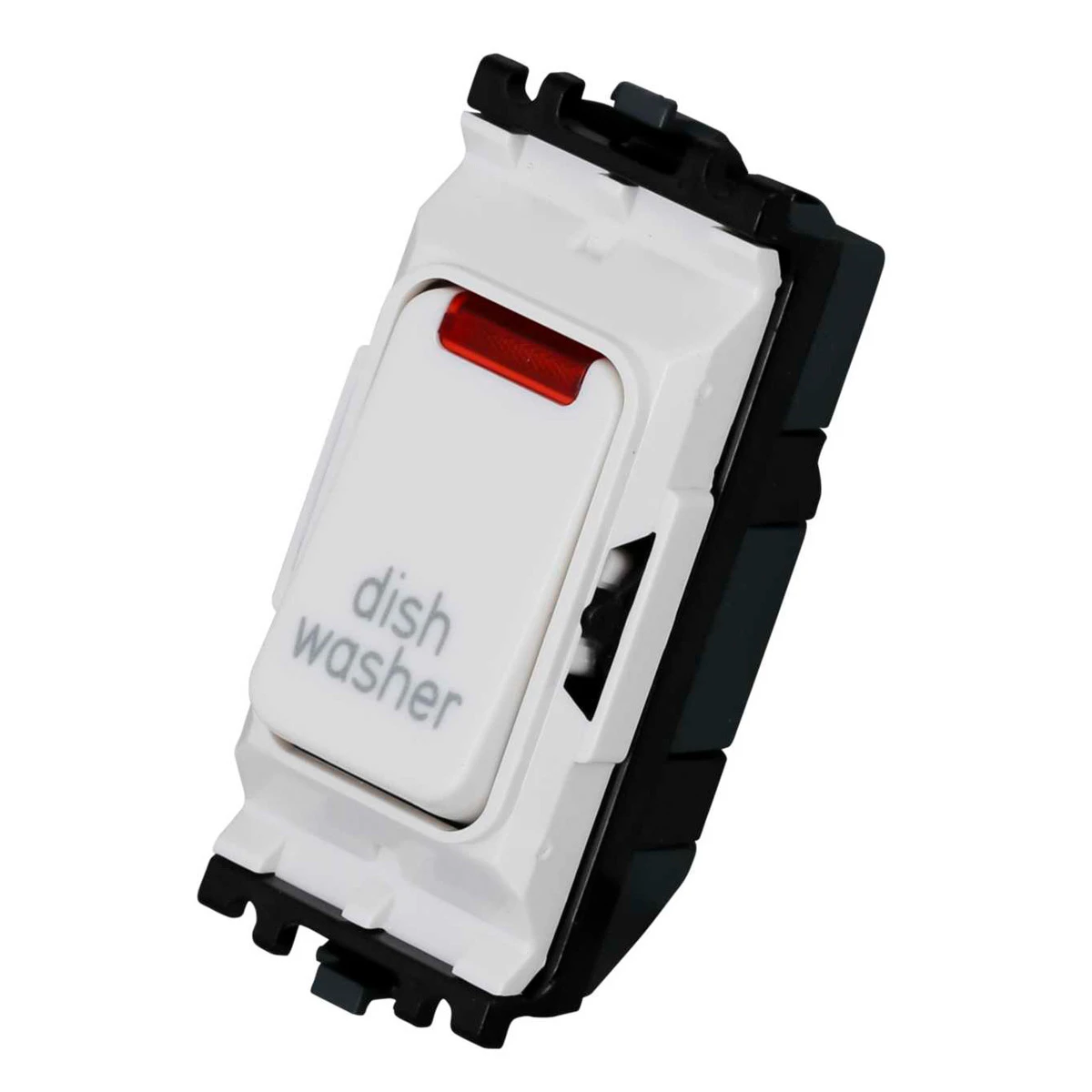 Grid Switch 1 Way Double Pole + Neon Dishwasher 20A White - Image 2