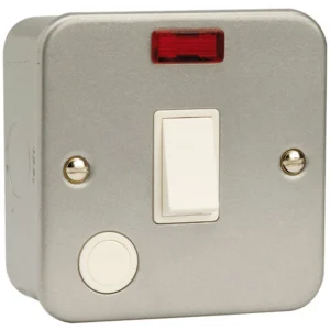 Connection Unit Switched Flex Outlet & Neon 20A Metal Clad