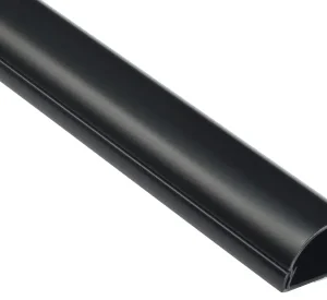 Trunking 1/2 Round Maxi Self Adhesive 50x25mmx3m Black
