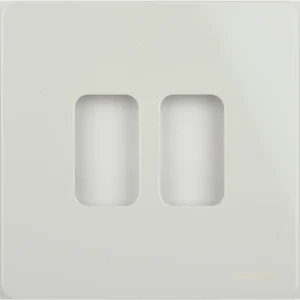 Ultimate Grid System Screwless Front Plate 2-Gang 88 x 88mm White