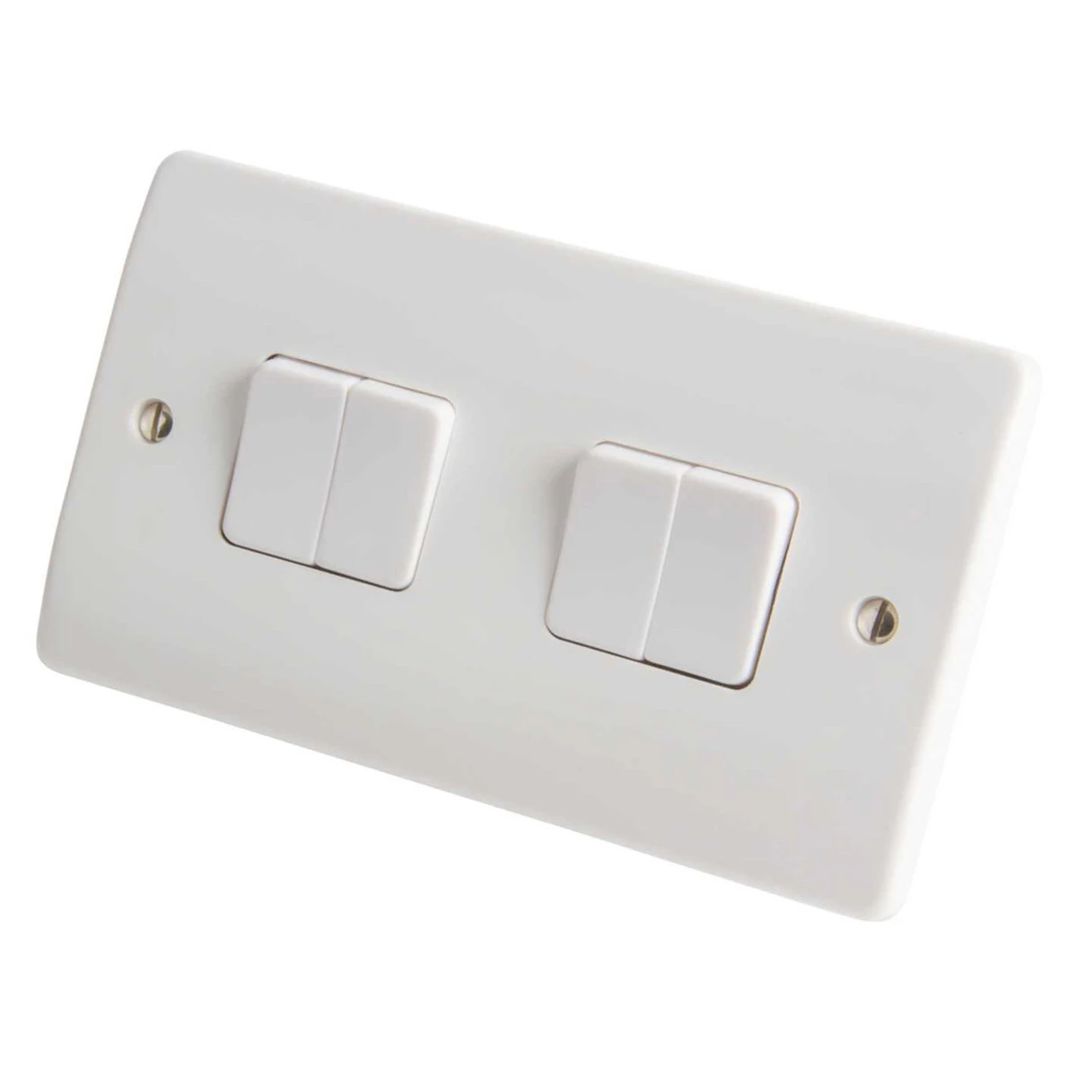 MK Logic Plus K4874WHI Plate Switch 4 Gang 2 Way White - Image 2