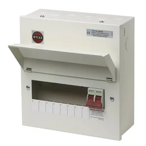 Wylex NM806L Consumer Unit 8 Way Main Switch Metal Cased 100A