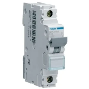 Hager MCB Single Pole 10kA/15kA Curve D 50A 1M