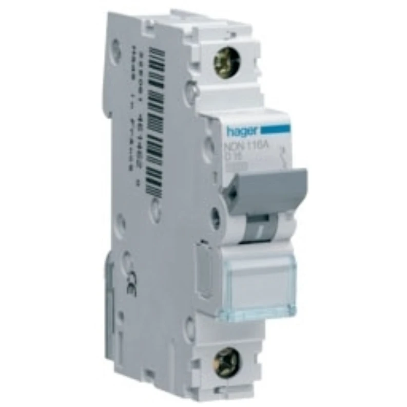 Hager MCB Single Pole 10kA/15kA Curve D 50A 1M - Image 2