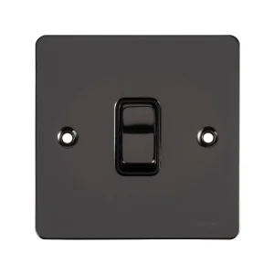 Ultimate Flat Plate Switch 1-Gang 2-Way 16A 230VAC Black Nickel