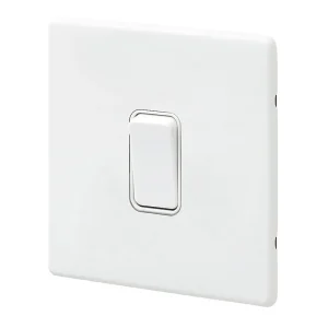 MK Plate Switch 1 Gang 2 Way SP 20A White White Inserts