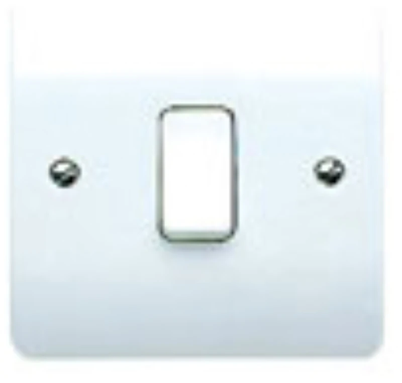 MK 1 Gang 2 Way Single Pole 20A White Plate Switch - Image 2