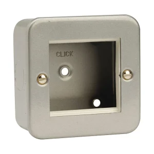 Click Essentials Frontplate 1 Gang 2 Aperture Metal Clad