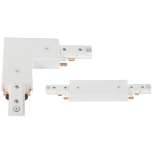 KSR Connector Pro Mains Right Angle&Straight White Power