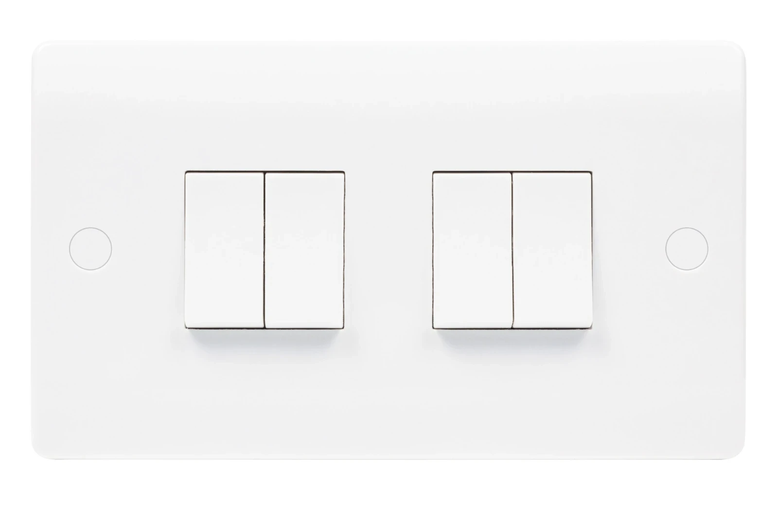 White 10Ax 4 Gang 2 Way 240V Light Switch - Image 2