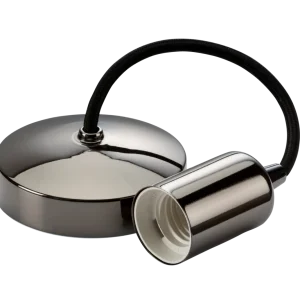 6" E27 Contemporary Pendant Set - Black Nickel