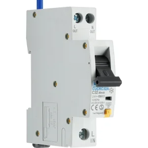 BG 32A 30mA Compact RCBO Single Pole Breaking Capacity 6kA