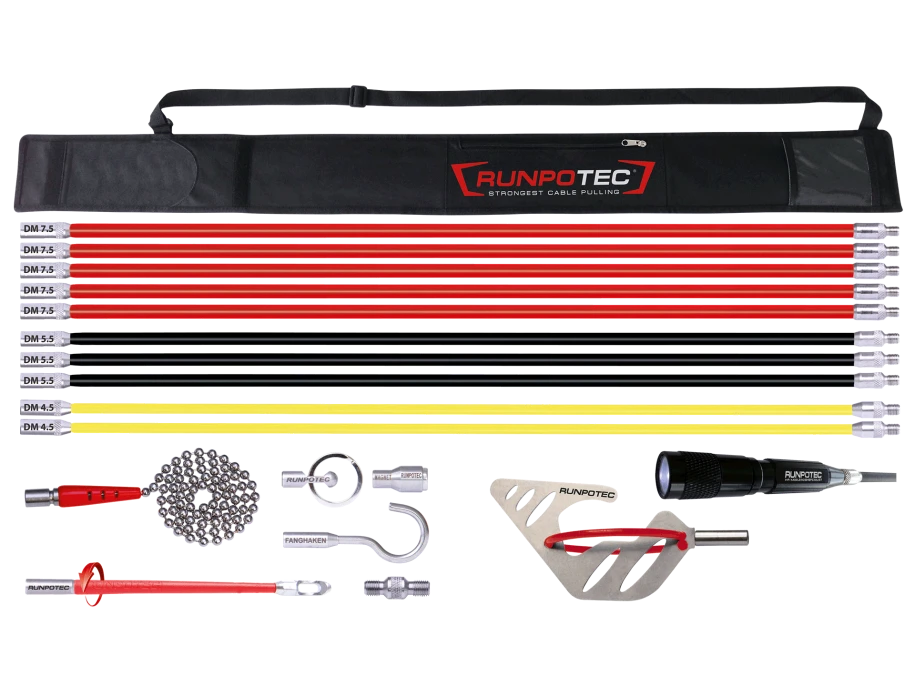 Runposticks Comfort - (19 Parts) Cable Pulling Aids For Not Guided Pipelines