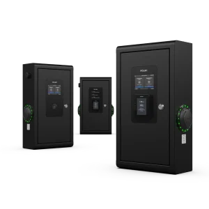 SecuriCharge Contactless Payment EV Charger - 2x up to 22kW 3PH Type 2 Sockets - Black