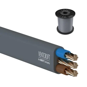 NKT instal 10.0mm Grey Twin and Earth Cable 100m PVC Basec 6242Y