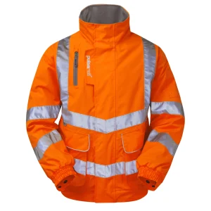 Rail Spec Waterproof Padded Bomber Jacket Large Orange