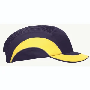 Hardcap™ A1+ Bump Cap - 7cm Peak - Navy / Yellow