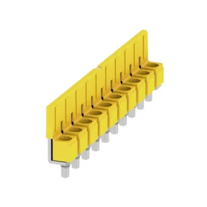 Connector Cross 10 Pole WQV 6/10 57A 77.3 x 7.6 x 18mm Yellow
