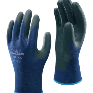 Showa 380 Foam Grip General Handling Gloves Blue/Black - 6 S