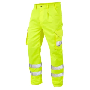 Bideford Long Fit Polycotton Cargo Trousers 36" Yellow
