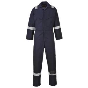 Portwest FR50 Flame-Resistant Anti-Static Coverall Regular Fit Medium Navy