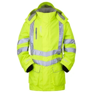 HI-Vis Breathable Storm Coat with Reflective Tape Medium Yellow