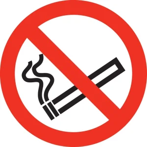 No Smoking Symbol Self Adhesive Sign 80mm