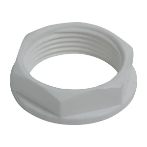 Locknut Electrical M25 x 1.5mm Nylon White [Pack=100]