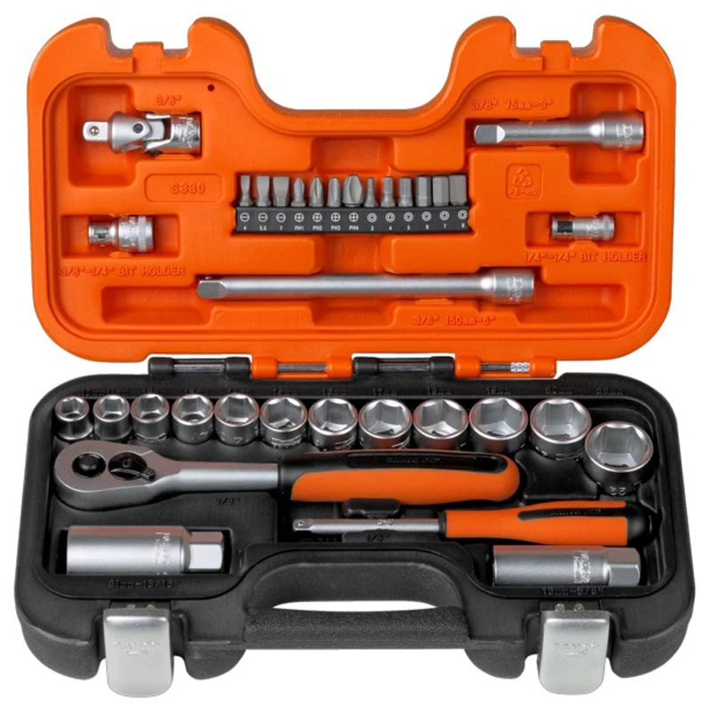 Drive Socket Set 33 Pieces 1/4In & 2/8In + HDPE Case - Image 2