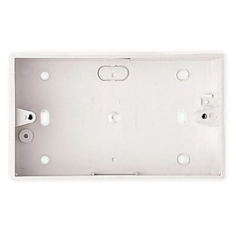 Box Switch & Socket Surface 2 Gang 32mm White PVC-U Square Corners