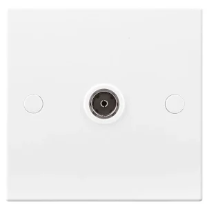 Socket Co-Axial 1 Gang White