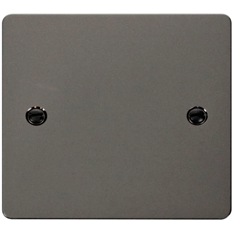 Blanking Plate 1 Gang Black Nickel
