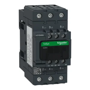 Contactor Triple Pole 1Normally Open+1Normally Closed 40A 240V 50/60Hz Screw Clamp Terminal