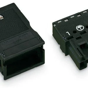 Wago Plug With Strain Relief Housing 3-Pole Cod. A 4mm Black