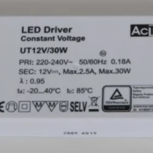 KSR KSRDL298 IP20 30W 12V Non Dimmable LED Driver Max Run 5m
