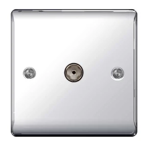 BG Nexus NPC60 Coaxial Socket Polished Chrome 1 Gang