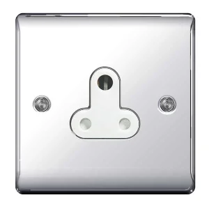 BG Nexus NPC29W Polished Chrome Unswitched Socket Round Pin 5A