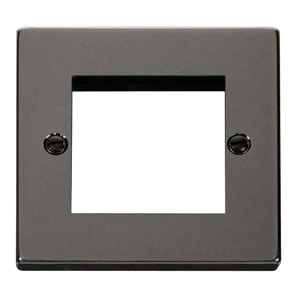 Front Plate 1 Gang 2 Module Black Nickel Black&White Gasket Victorian - Image 2