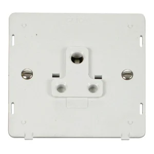 Socket Interior Round Pin 5A Polar White