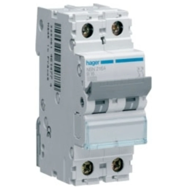 Hager MCB Double Pole 10kA/15kA Type B 32A 2M - Image 2