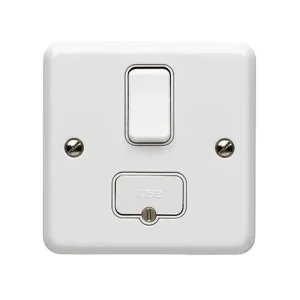 Connection Unit Switched Fused 13A White Without Box