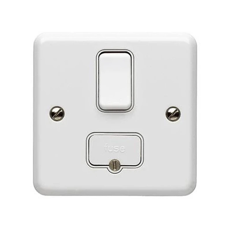 Connection Unit Switched Fused 13A White Without Box - Image 2