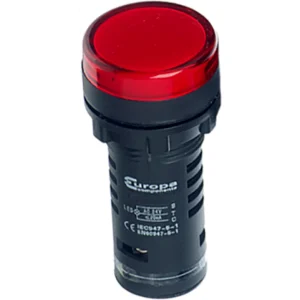 Pilot Light LED IP65 230V 22.5mm Red Plastic