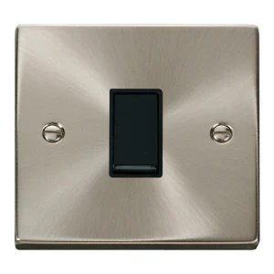 Deco 1-Gang 2-Way Plate Switch 10AX Satin Chrome