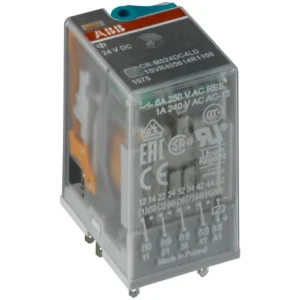CR-M024DC4L Pluggable interface relay 4c/o - A1-A2=24VDC - 250V/6A - LED