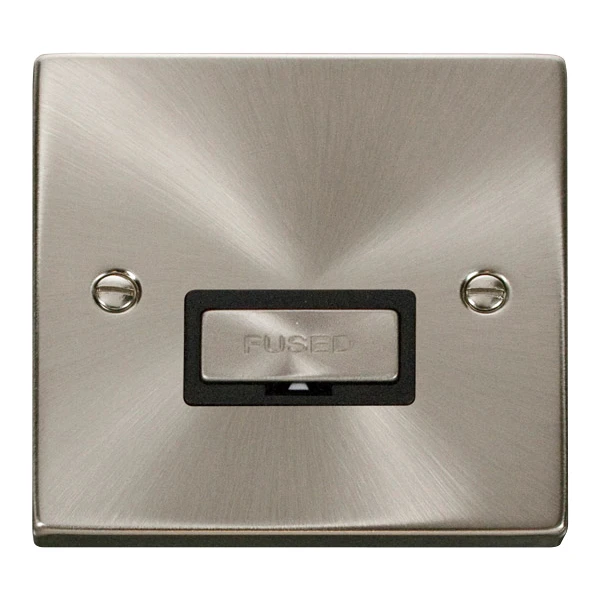 Connection Unit Ingot 13A Satin Chrome Black Insert Victorian - Image 2