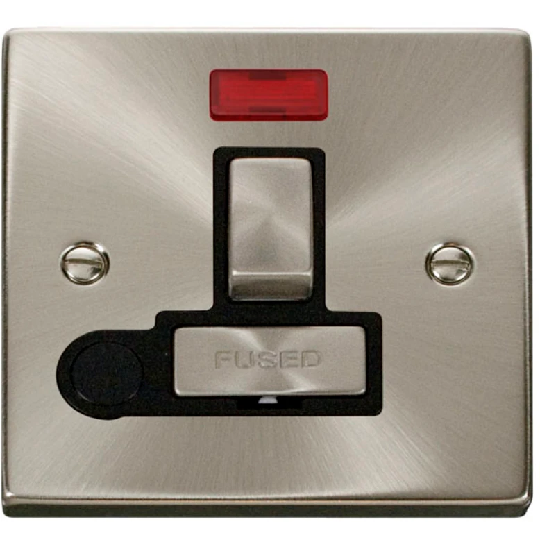 Connection Unit Ingot Switched Flex Outlet&13A Sat Chrome Neon Black I - Image 2