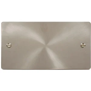 Blanking Plate 2 Gang Brushed Stainless