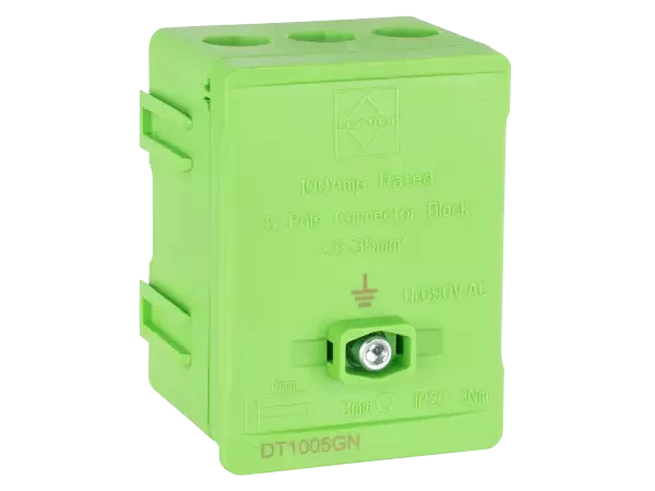 Distribution Terminal 100A 5 Way Green