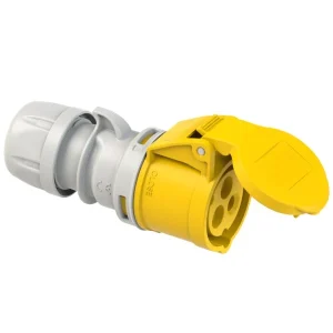 Bizline Industrial Power Connector Female Screw 2PE 16A 110V IP44 Yellow